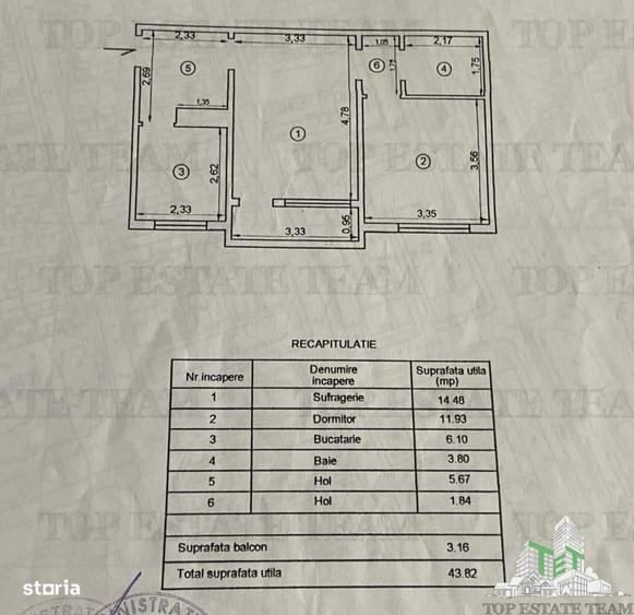 Apartament cu 2 camere semidecomandat, mobilat în Independenței