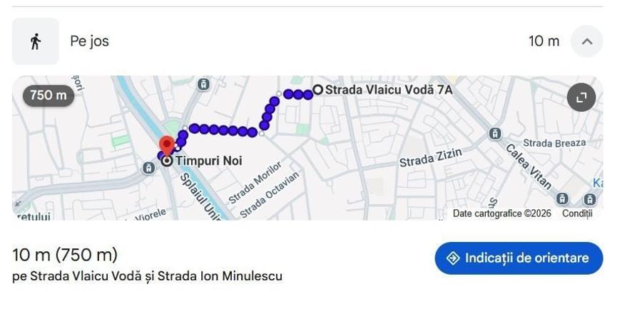 Apartament cu 2 camere semidecomandat, mobilat în Timpuri Noi