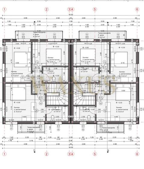 Duplex cu 5 camere cu Canalizare în Chinteni