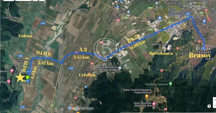 Teren Construcții extravilan de 21280 mp, în Vulcan