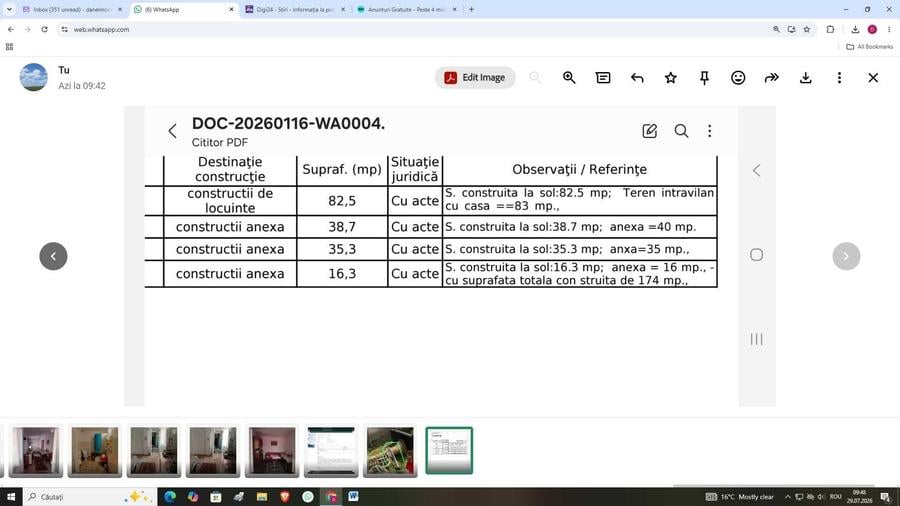 Casă cu 3 camere în Exterior Vest