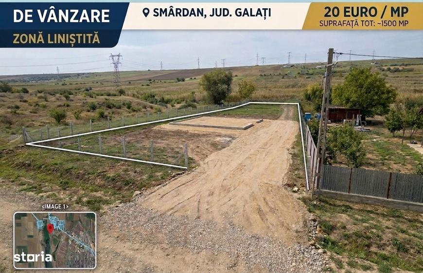 Teren de 1500 mp, în Smârdan