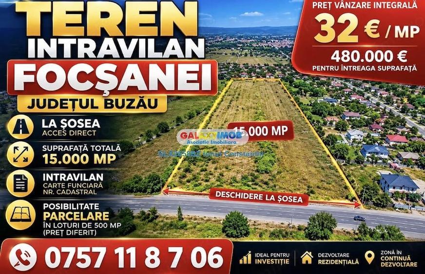 Teren de 15000 mp, în Nord