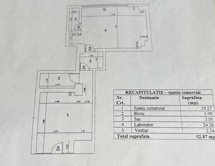 Spațiu comercial, de 52 mp, în Universitate