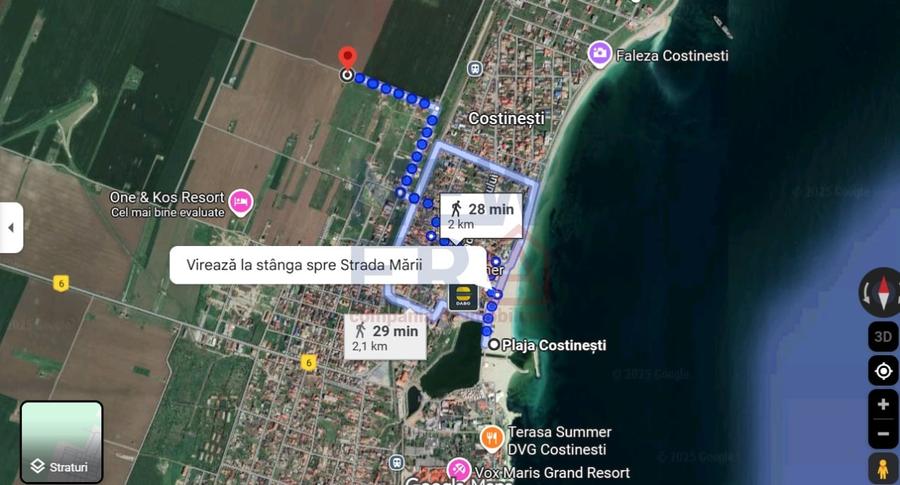 Teren Construcții intravilan de 5000 mp, în Costinești