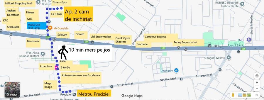 Proprietar inchiriez ap2camere STUDIO tot nou et.6/10 44mp 10min metrou Preciziei langa MCDonald SECT.6 Drumul Osiei nr.18 NU ESTE MILITARI RESIDENCE! - 1