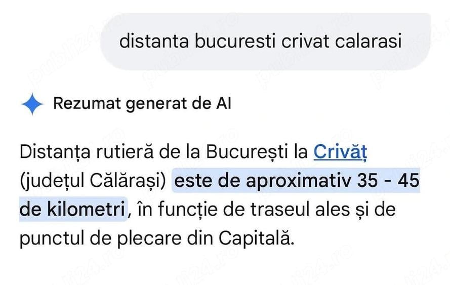 Teren de 2400 mp, în Crivăț
