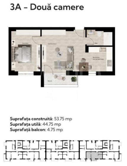 Apartament cu 2 camere semidecomandat în Băile Felix