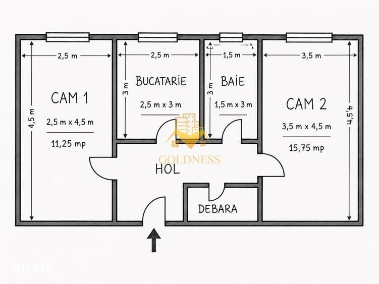 Apartament 2 camere decomandate orientat Sud, et 3/4, P-ta M. Viteazu! - 4