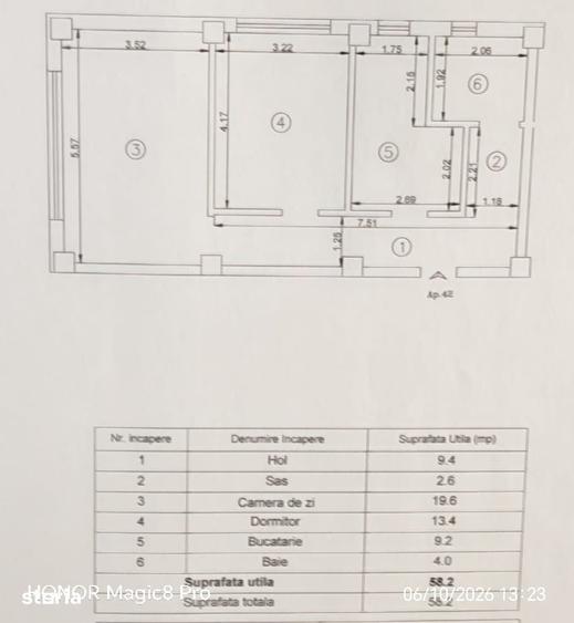 Apartament cu 2 camere în Valea Lupului