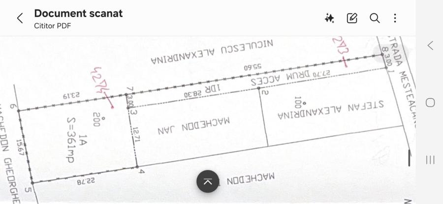 Teren Construcții intravilan de 727 mp, în Podul Corbului