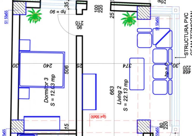 Apartament cu 2 camere decomandat în Central