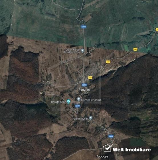 Teren agricol extravilan de 20700 mp, în Pădureni (Chinteni)