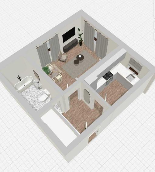 Apartament cu 2 camere decomandat în Central