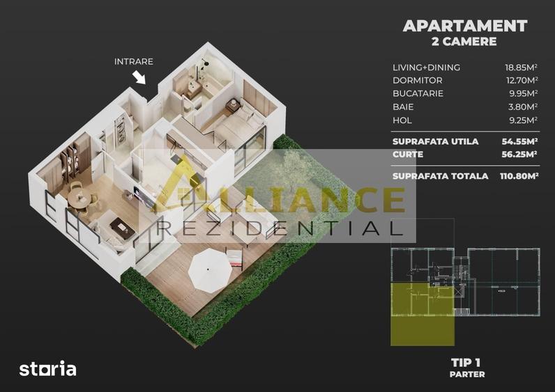 Apartament cu 2 camere în Cișmigiu