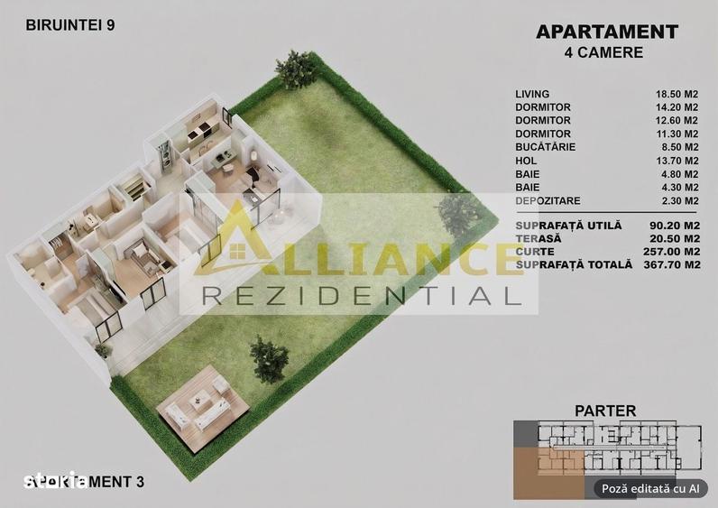 {CURTE 257 MP} Apartament 4 camere - 2 bai | DECOMANDAT - 6