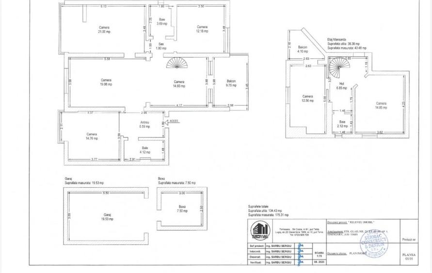 Apartament 5 camere, 135 mp, garaj inclus, zona Elisabetin - 1
