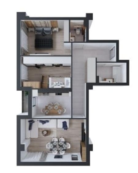 Apartament cu 3 camere decomandat în Cug