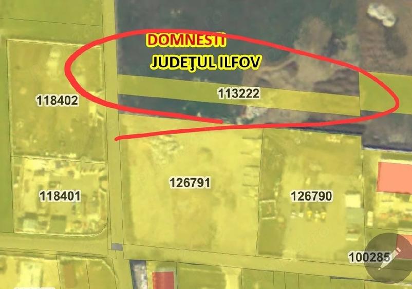 Teren de 1250 mp, în Domnești