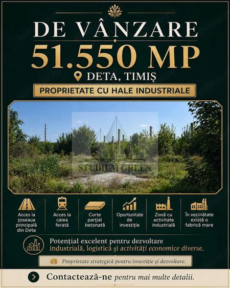 Teren de 50500 mp, în Central