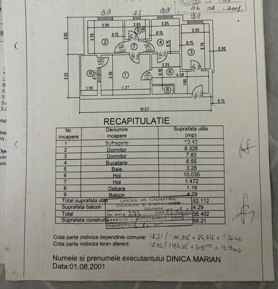 Apartament cu 3 camere în Ultracentral