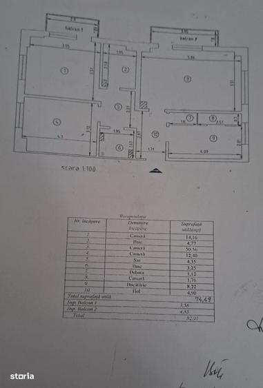 Apartament cu 3 camere decomandat în Cug