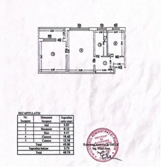Apartament cu 2 camere nedecomandat în Aeroport