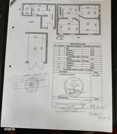 Casă cu 3 camere în Cișmigiu