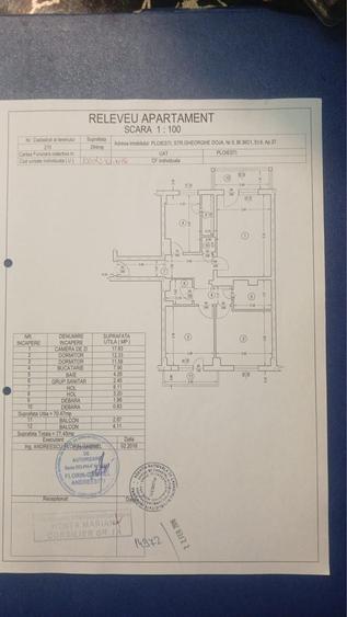 Apartament cu 3 camere decomandat în Central