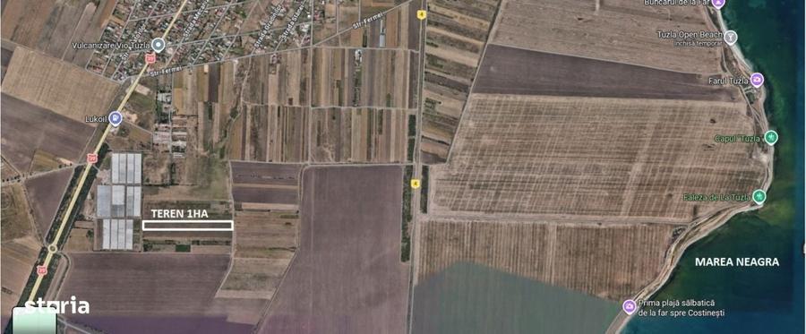 Investitie ,teren 1 Ha Tuzla lipit de intravilan , zona sere - 1