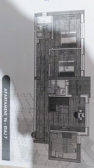 Apartament cu 3 camere decomandat în Păcii