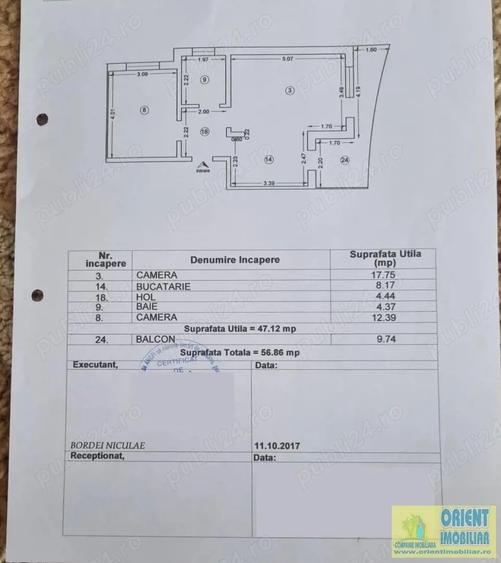 Apartament cu 2 camere decomandat în Nord