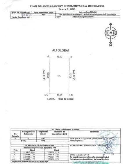 Teren de 495 mp, în Mihail Kogălniceanu