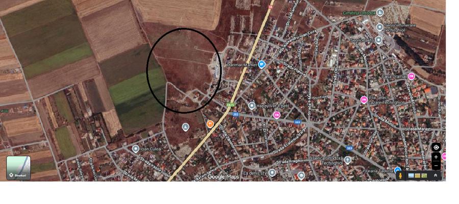 Teren Construcții intravilan de 1350 mp, în Sud-Vest