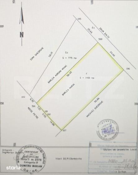 Teren de 775 mp, în Răzvad