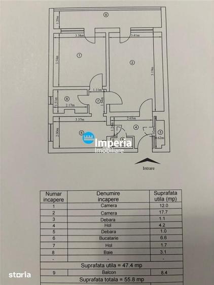 Apartament cu 2 camere decomandat în Alexandru cel Bun