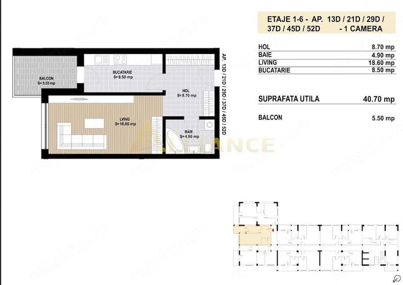 Grand Arena Mall Garsoniera 46 mp - 1