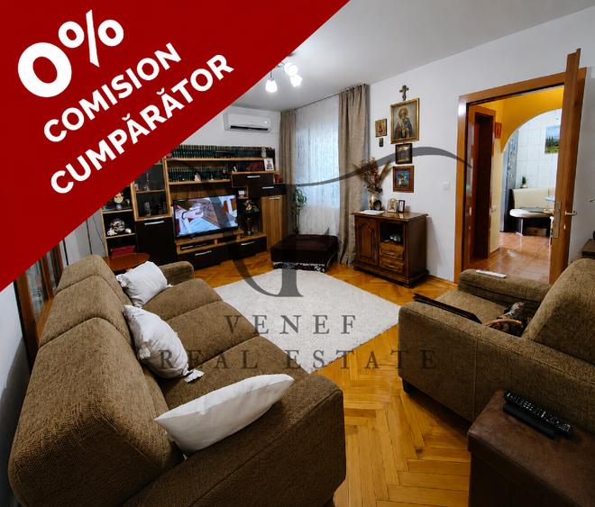 Apartament cu 3 camere semidecomandat în Obor