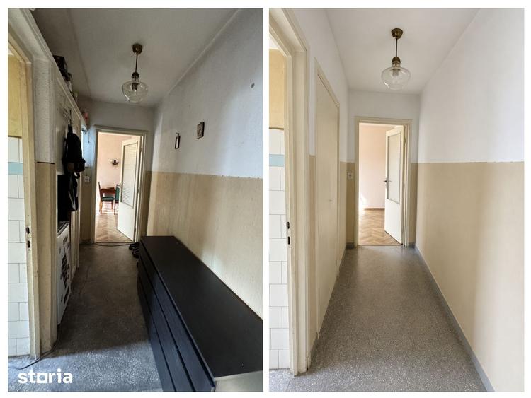 Apartament cu 3 camere semidecomandat în Km 4