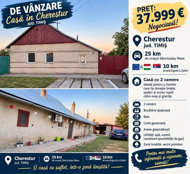 Casă cu 2 camere în Central