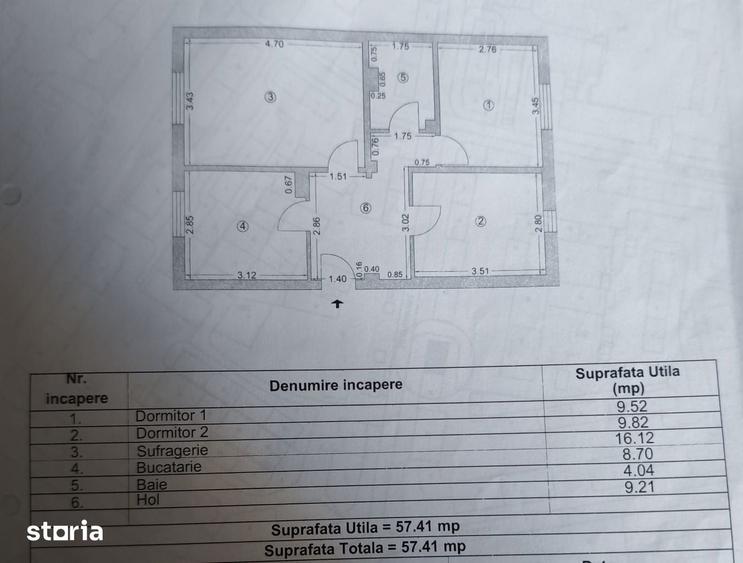 Apartament cu 3 camere decomandat în Inel II