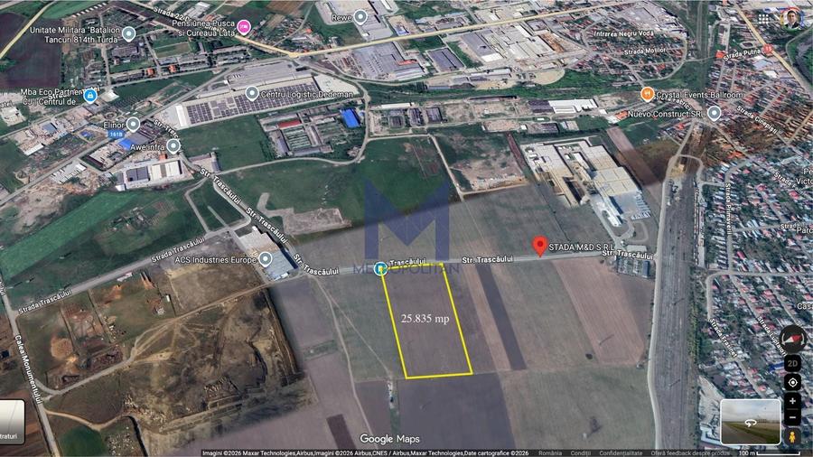 Teren Construcții intravilan de 25835 mp, în Exterior Sud