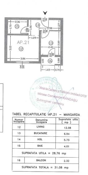 Garsonieră decomandată în Chiajna