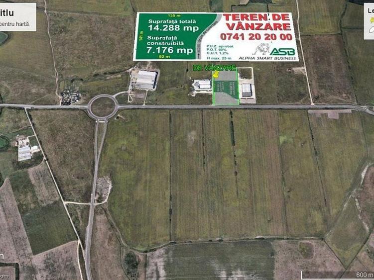 Teren Construcții intravilan de 14288 mp, în Aradului