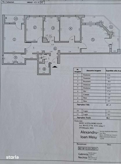 Apartament cu 4 camere în Central