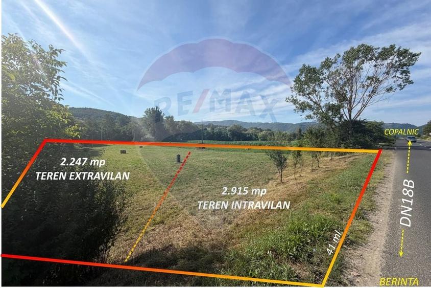 Teren Construcții intravilan de 5162 mp, în Berința