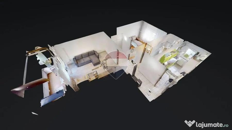 Apartament cu 2 camere decomandat în Răcădău