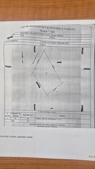 Teren Construcții intravilan de 325 mp, în Vulcan