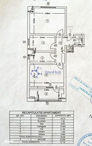 Apartament cu 2 camere, mobilat în Galata