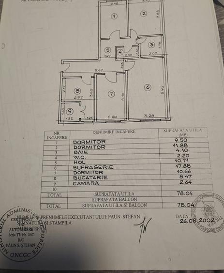Apartament cu 4 camere decomandat în E3
